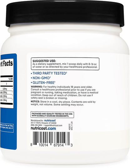 Nutricost BCAA Powder 2:1:1 (90 Servings, No Flavor Added) - Branched Chain Amino Acids