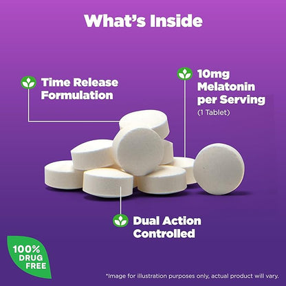 Natrol Advanced Sleep Melatonin 10mg, Dietary Supplement for Restful Sleep, Time Release Melatonin Tablets, 100 Time-Release Tablets, 100 Day Supply (Pack of 12)