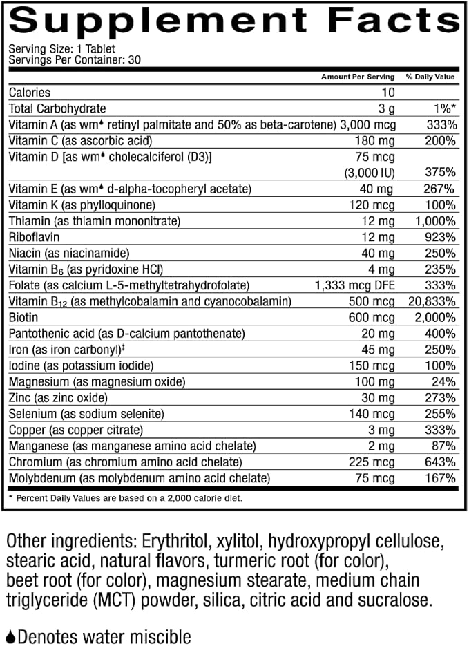Celebrate Vitamins CelebrateONE 45 Chewables, 45mg Iron - One A Day Bariatric Multivitamin, Essential Vitamins & Minerals - Gastric Bypass & Sleeve Gastrectomy Supplement - Tropical (90 Tablets)