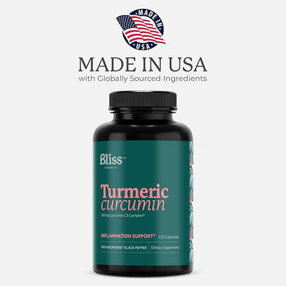 Turmeric Curcumin C3 Complex 500 mg, Enhanced with Black Pepper for Better Absorption; Kosher Certified, Non-GMO and Gluten Free - Standardized 95% Curcuminoids - 120 VegCaps