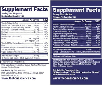 Dr's Grow UP AM & PM - Daily Nutritional Support for Bone & Joint Health - 90 Capsules & 90 Tablets