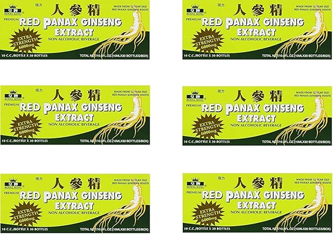 Royal King Red Panax Ginseng 30/10 6000mg (6 Boxes)