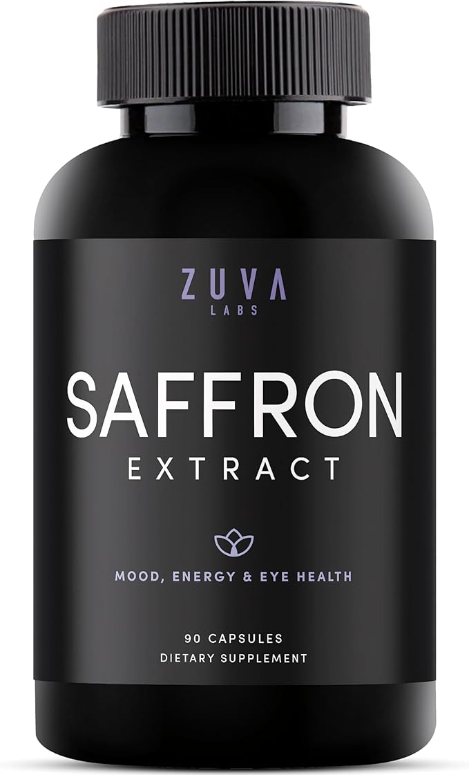 Ultra6 Saffron Supplements - 100% Pure Saffron Extract Capsules and Mood Enhancer for Women and Men - Natural Supplement for Eye Health (90 Servings)