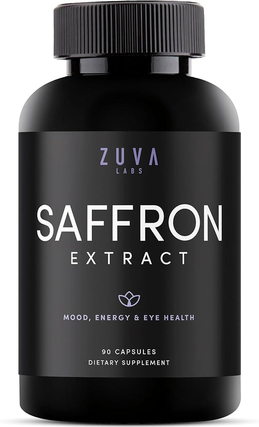 Ultra6 Saffron Supplements - 100% Pure Saffron Extract Capsules and Mood Enhancer for Women and Men - Natural Supplement for Eye Health (90 Servings)