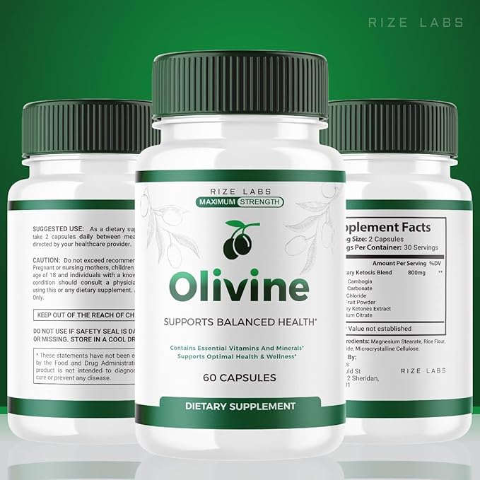 (Official Olivine Weight Loss Supplement, Superfood Capsules for Total Body Wellness and a Healthy Lifestyle, Pills for Leaner Physique, Oli Vine Reviews, Advanced (60 Capsules)