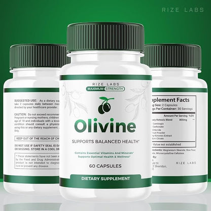 (Official Olivine Weight Loss Supplement, Superfood Capsules for Total Body Wellness and a Healthy Lifestyle, Pills for Leaner Physique, Oli Vine Reviews, Advanced (60 Capsules)