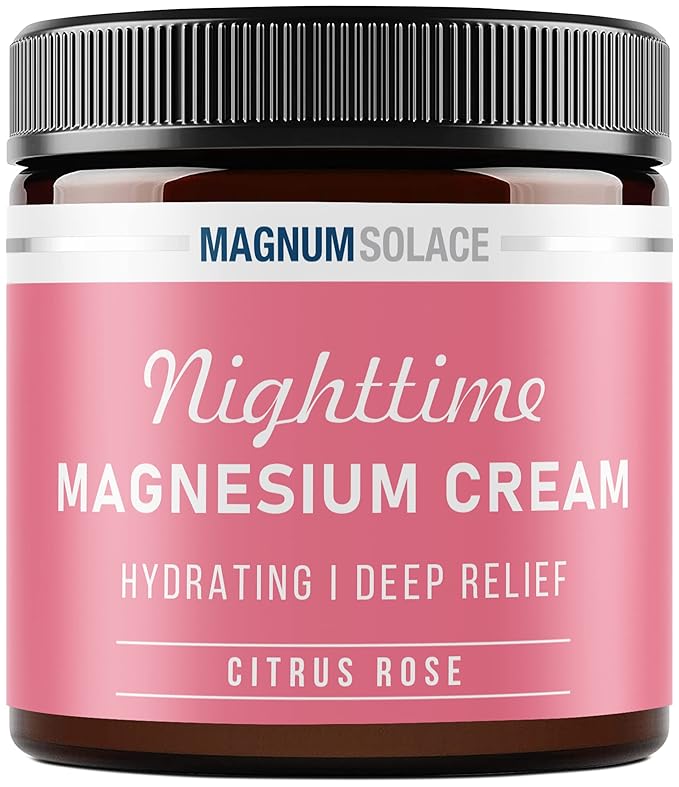 Magnesium Lotion – Nighttime Magnesium Cream – Apply to Leg Muscles, Arms or Chest - Topical Magnesium Chloride – USA Made and Safe for Kids (Citrus Rose) 4 Fl Oz (Pack of 1)