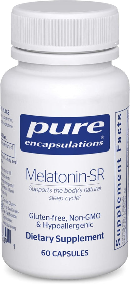 Pure Encapsulations Melatonin-SR - Extended Release Melatonin - Supports Restful Sleep* - Sleep Supplement - Gluten Free & Vegan - 60 Capsules