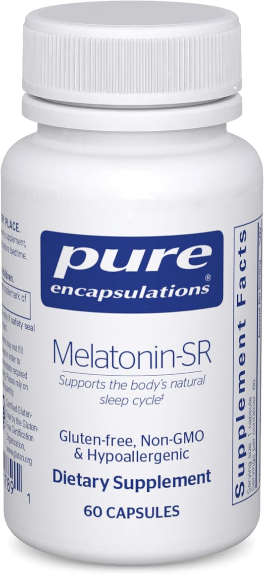 Pure Encapsulations Melatonin-SR - Extended Release Melatonin - Supports Restful Sleep* - Sleep Supplement - Gluten Free & Vegan - 60 Capsules