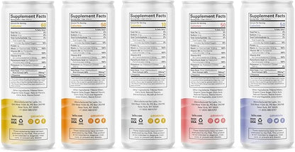 LEILO | Kava Powered Sparkling Relaxation Drink | Variety Sampler 6-Pack – Non-ALC Calming Beverage – Includes (3) Classic & (3) Mocktail Flavors | 12 fl oz Cans (Pack of 6)