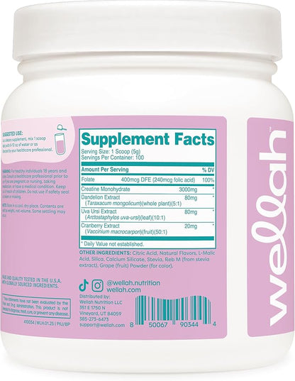 Pump-It-Up Creatine (100 Servings, Blueberry Pomegranate) - Creatine Monohydrate with Dandelion, Uva Ursi, & Cranberry Extract