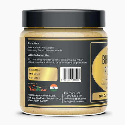 Bhuamrit Powder - Ayurvedic Liver Support Formula with Bhui Amla & Prawal Pisti - Easy Mix Dietary Supplement - 120g