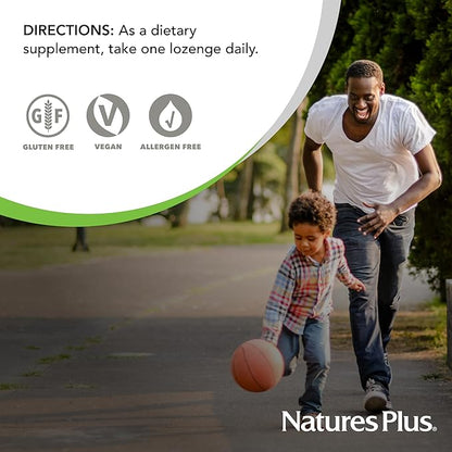NaturesPlus Immune Zinc Lozenge, Berry - 60 Lozenges - Dual-Action Zinc Formula - Supports Overall Immune Health - Vegan, Gluten Free - 60 Servings
