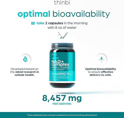 NAD Supplement 8457 mg Extra Strength NMN Alternative Liposomal, Green Tea + Astaxanthin for Women & Men, Resveratrol, CoQ10, Alpha Lipoic Acid – Energy Anti-Aging,Cell Regeneration –30-Day