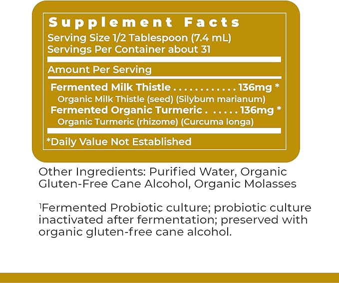 Premier Research Labs Liver-ND - Liver Cleanse, Milk Thistle Extract, Milk Thistle Liquid Drops, Tincture Supplement Fermented with Probiotics, with Antioxidants, Turmeric, 8 Fl Oz Bottle