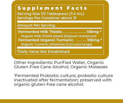 Premier Research Labs Liver-ND - Liver Cleanse, Milk Thistle Extract, Milk Thistle Liquid Drops, Tincture Supplement Fermented with Probiotics, with Antioxidants, Turmeric, 8 Fl Oz Bottle