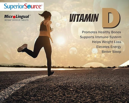 Superior Source Advanced Zinc 25 mg - Includes Vitamin D3 5,000 IU - Premium Immune Support Supplement for Men & Women - Non-GMO & Gluten-Free - 60 MicroLingual Dissolvable Tablets
