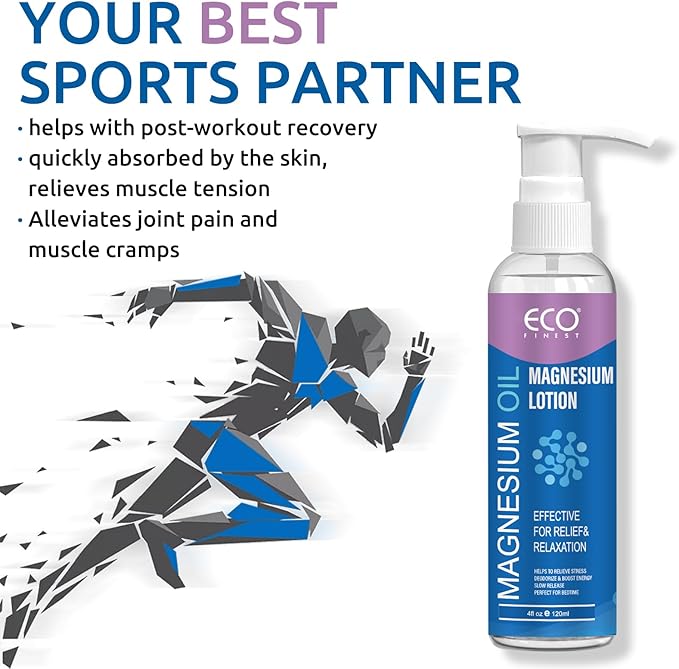 Pure Magnesium Oil Lotion, Topical Magnesium Spray Magnesium Oil for Feet, Skin & Body, Easy to Absorb and Use, Women & Men