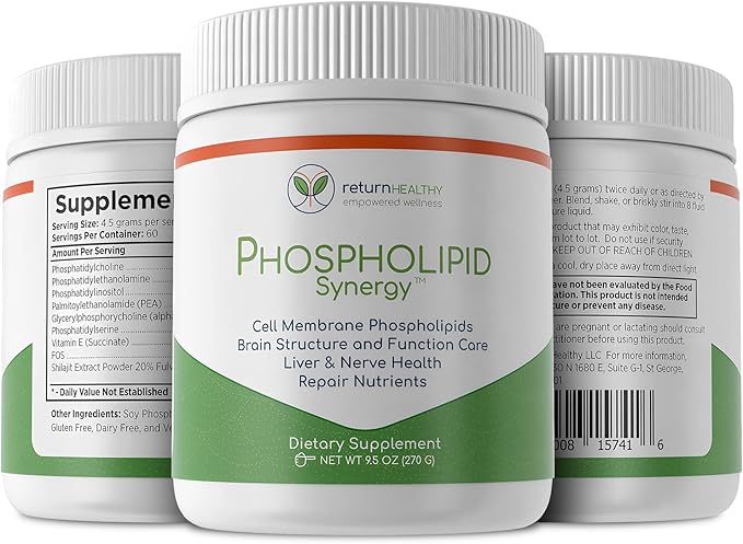 Phospholipid Synergy Powder | Antioxidant Powder for Cellular Repair | Brain Supplements for Memory and Focus | Liver Detox Supplements with an Advance Cleansing Formula | 270 g