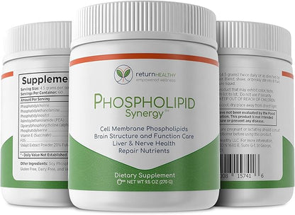 Phospholipid Synergy Powder | Antioxidant Powder for Cellular Repair | Brain Supplements for Memory and Focus | Liver Detox Supplements with an Advance Cleansing Formula | 270 g