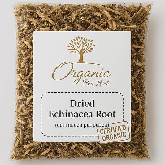 Organic Bio Herbs-Dried Echinacea Root 2 oz – Echinacea Purpurea Herbal Supplement – Premium Quality, Non-GMO, Caffeine-Free, Promotes Natural Wellness