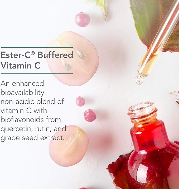 Nutricology Esterol Ester-C - Vitamin C 1350mg Supplement, Immune Support, Calcium Ascorbate with Bioflavonoids, Ascorbic Acid, Rutin, Quercetin, Vegan Capsules - 200 Count