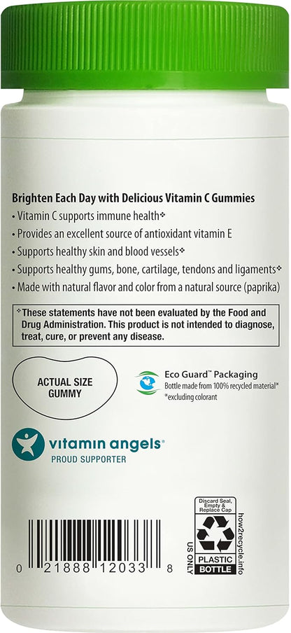 Rainbow Light Vitamin C Gummies, Dietary Supplement Provides Immune Support, With Vitamin C and Vitamin E, Citrus Flavor, 90 Count
