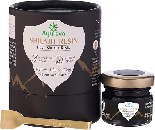 Pure Himalayan Shilajit Resin - 78% Fulvic Acid, 85+ Minerals, Lab Tested - Natural Energy Booster for Men & Women, Pure Shilajit for Vitality & Wellness- 30g