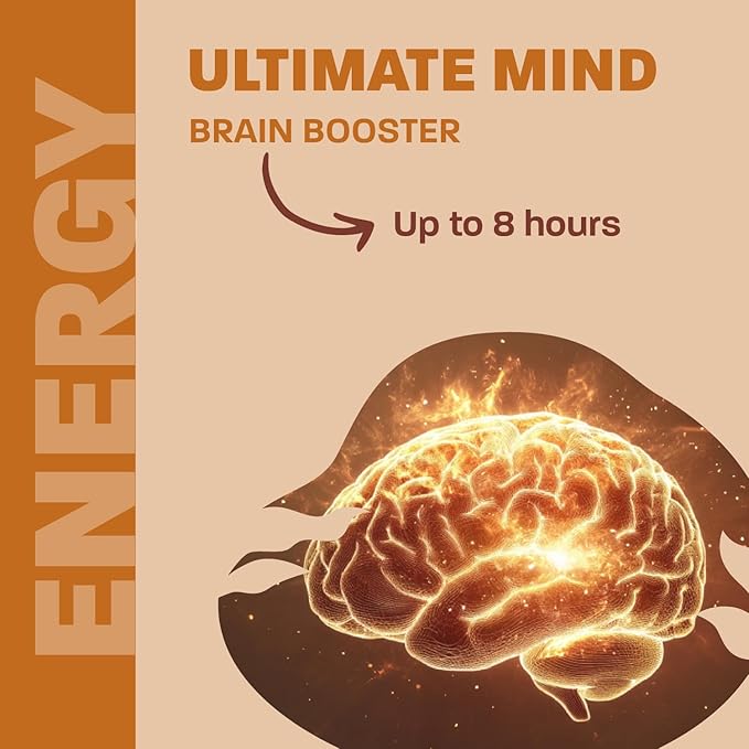 Ultimate Mind – Brain Supplement – 6 Actives – Memory, Focus, Cognitive Functions, Mental Sharpness, and Brain Energy – Brain Boost- 60 Capsules