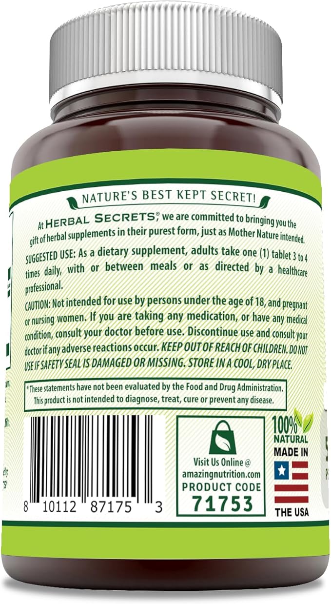 Herbal Secrets Bromelain Supplement 500 Mg Tablets Supplement | Non-GMO | Gluten Free | Made in USA (240 Count)