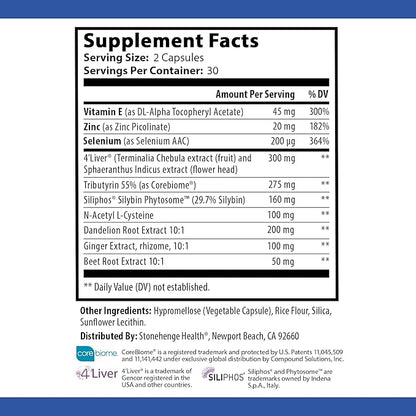 Stonehenge Health Dynamic Liver Supplement, Supports Detoxification, Liver Health, Cholesterol and Triglyceride Levels, & Healthy Digestion*, 60 Capsules