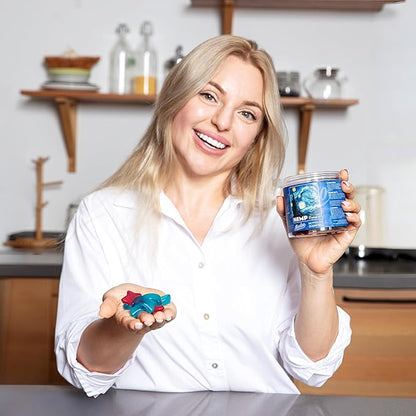 Hemp Gummies - High Potency for AdultsNatural Tasty Fruit Flavors Vitamins, Omega 3 for Deep Bedtimes, Focus, Unwind, Made in USA