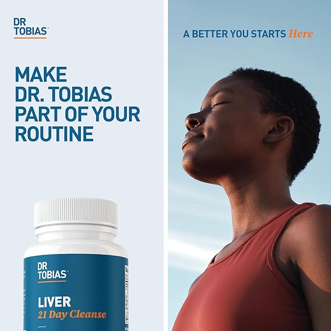 Dr. Tobias Liver 21 Day Cleanse, Herbal Liver Detox Cleanse with Solarplast, Artichoke Extract, Milk Thistle, Dandelion Extract & Digestive Enzymes, 63 Vegetable Capsules, 3 Daily, Pack of 2