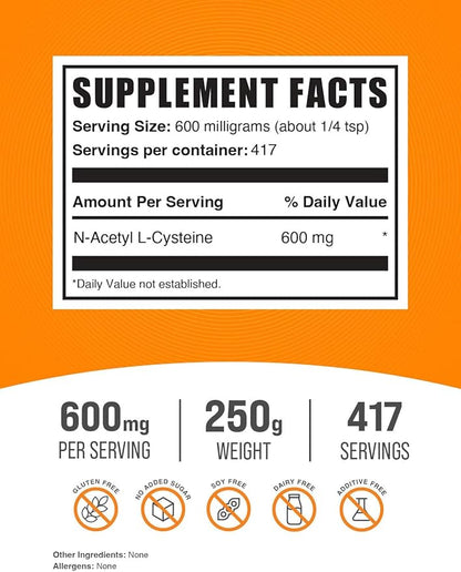 NAC (N-Acetyl L-Cysteine) 250g + Glycine 500g Bundle
