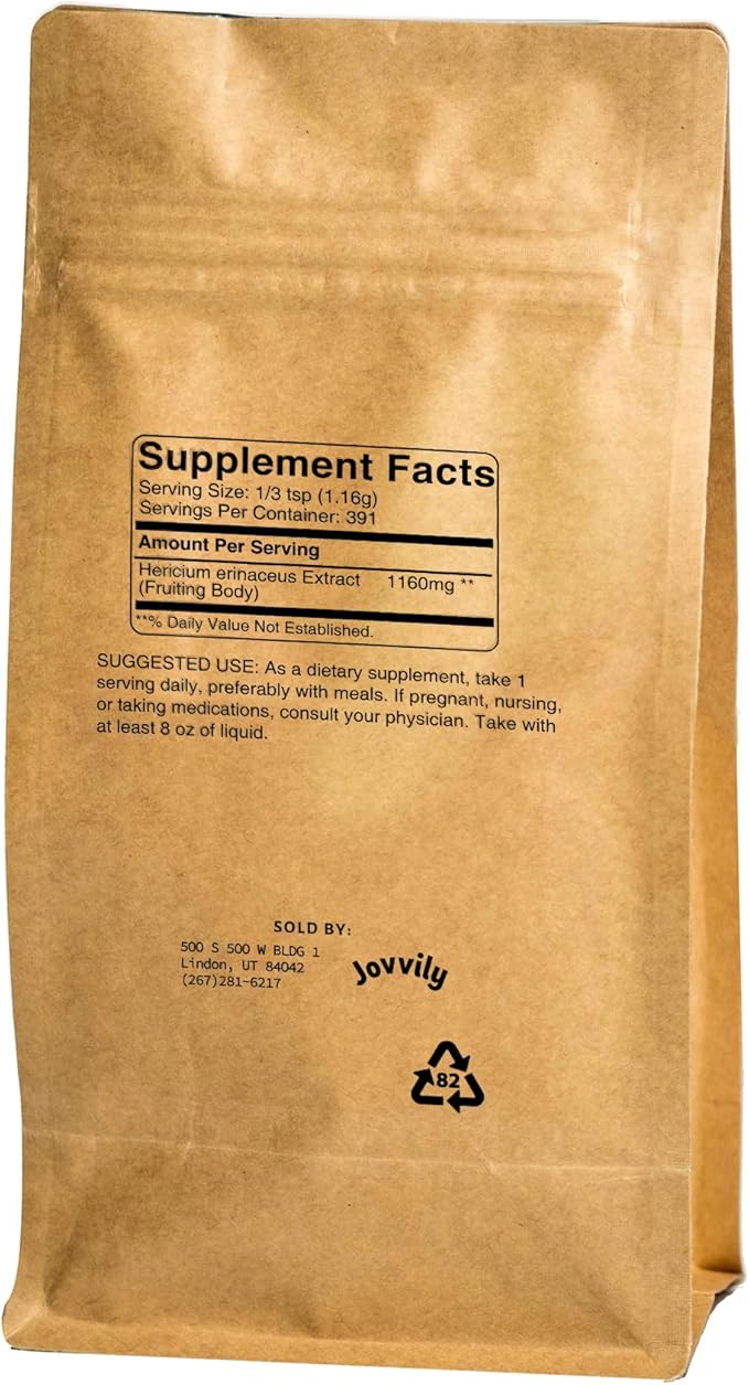 Lion's Mane Mushroom Extract, 1 lb, Hericium Erinaceus Extract, Herbal Supplement, Always Pure