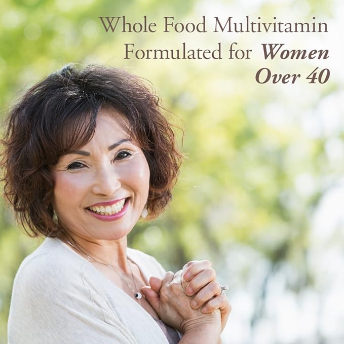 Garden of Life Organics Vitamins for Women 40+ - 60 Tablets, Womens Multi 40+, Vegan Vitamins for Women Over 40, Hormone & Breast Health Support Blend, Whole Food Womens Multivitamin