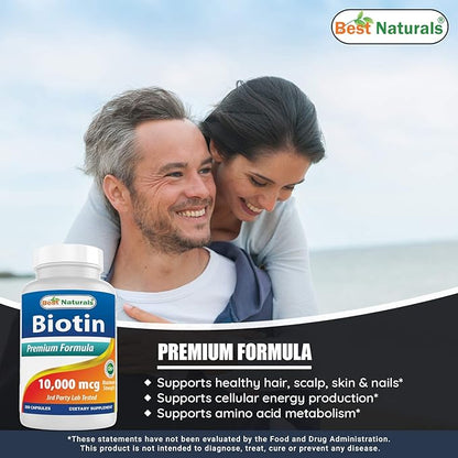 Best Naturals Biotin 10,000 Mcg & Vitamin K2 (MK7) with D3