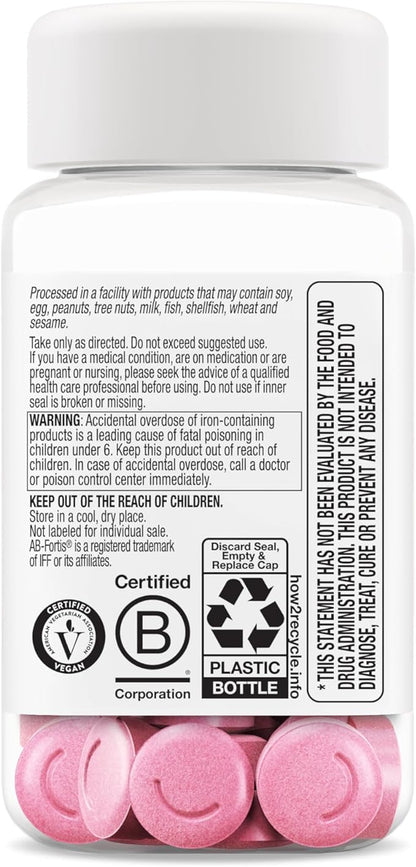 OLLY Delightful Iron Chewable Tablet, Iron Supplement from AB Fortis, Fruit Punch Flavor, 30 or 20 Day Supply - 60 Count