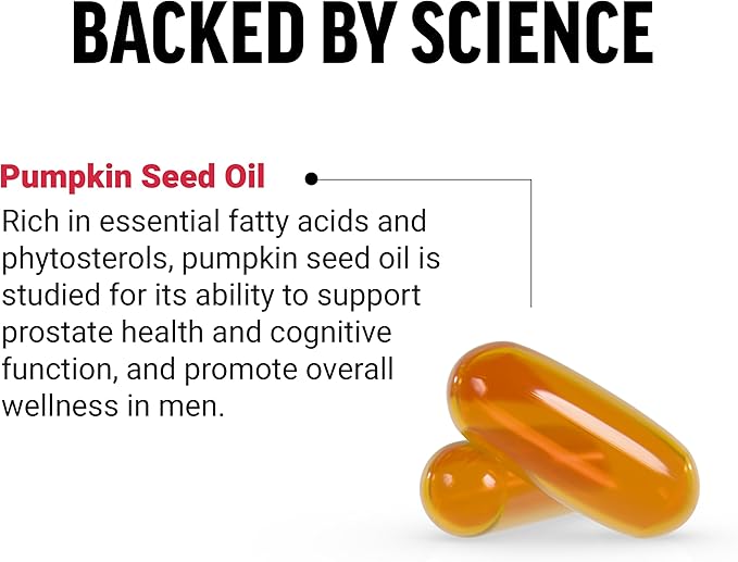 FORCE FACTOR Pumpkin Seed Oil Capsules, Phytosterols Supplement with Essential Fatty Acids, Made with Cold Pressed Pumpkin Oil, Premium Quality, Non-GMO, 100 Softgels