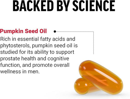 FORCE FACTOR Pumpkin Seed Oil Capsules, Phytosterols Supplement with Essential Fatty Acids, Made with Cold Pressed Pumpkin Oil, Premium Quality, Non-GMO, 100 Softgels
