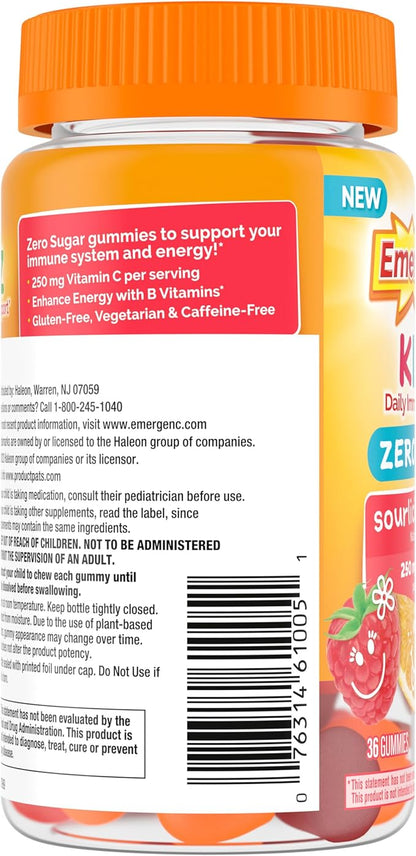 Emergen-C Zero Sugar Immune Support Kidz Gummies 36 Count