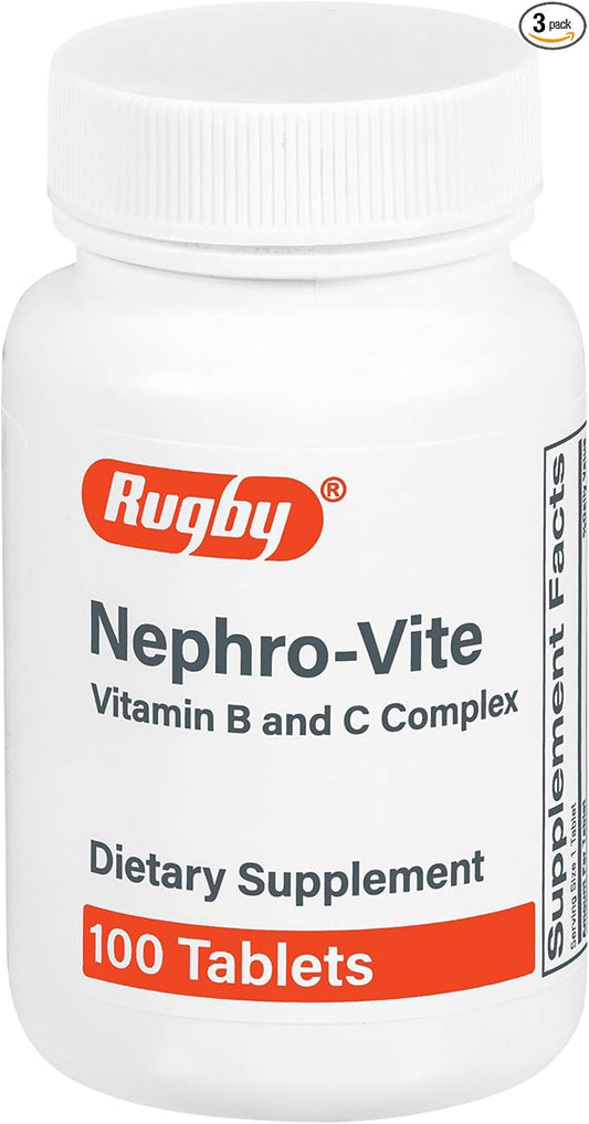 Nephro-Vite Tablets, 100 Count Per Bottle (3 Pack)