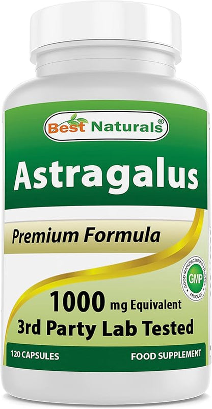 Best Naturals Astragalus Capsule, 1000 mg, 120 Count