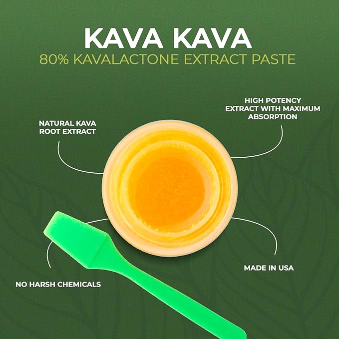 Kava Kava 80% Kavalactone Extract Paste, High Potency Extract, New and Improved Formula (1OZ / 28 Grams)