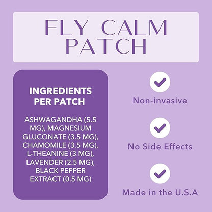 Laki Naturals Fly Calm Patch (2-Pack, 8 per Pack) | Plant-Based Ingredients for Air Travel Stress | Calm Your Fear of Flying