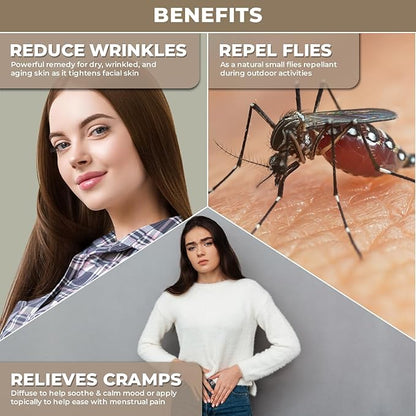 USDA Organic Pure Geranium Essential Oil for Diffuser | Vegan Skincare Essential Oils - Ideal for Skin Care, Aromatherapy, Essential Oil Blends and Home Scent Diffusers