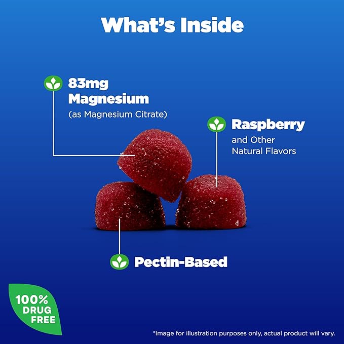 Natrol Kids Magnesium Citrate Gummies, Gently Calm and Relax Little Minds and Bodies, Plus Support Healthy Muscle Relaxation and Function, 30 Razzilicious Gummies, Up to a 30 Day Supply