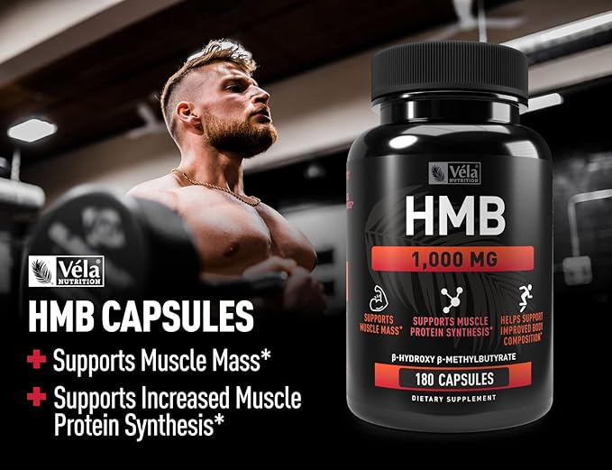 HMB (Hydroxymethylbutyrate) Capsules 1,000 mg | | B-Hydroxy & B-Methyburate | Supports Muscle Mass, Muscle Protein Synthesis* | Support Improved Body Composition |180 Capsules
