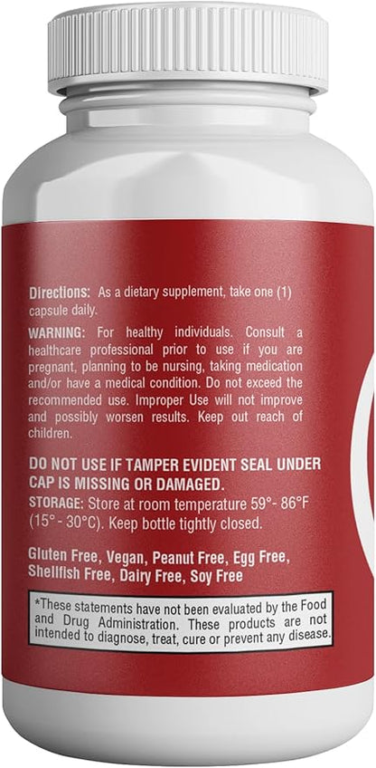 HEALTH LFE HealthLife Acetyl L-Carnitine 500mg, 120 Capsules, Non-GMO, Made in USA, 4 Month Supply