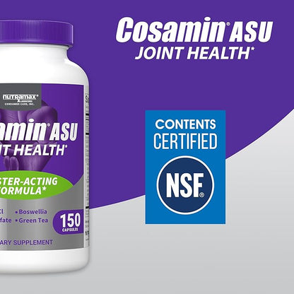 Nutramax Cosamin® ASU Joint Health Supplement with Glucosamine, Chondroitin & ASU for Men’s & Women's Joint Health, 150 Capsules